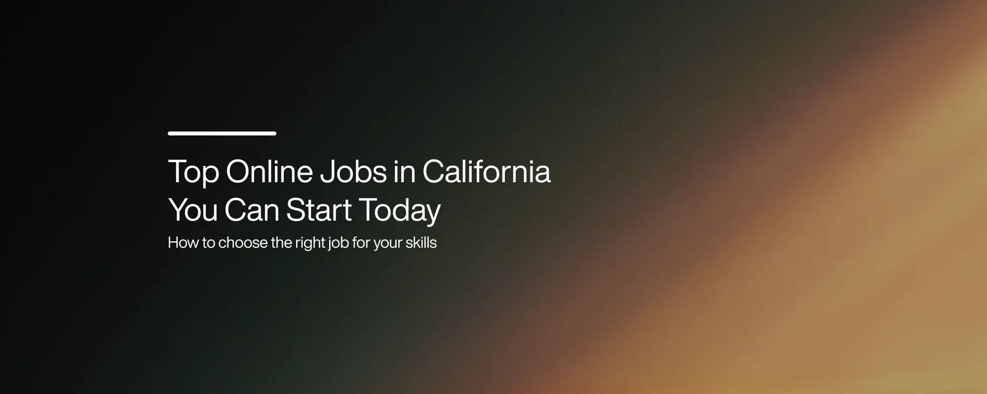 Top Online Jobs in California You Can Start Today